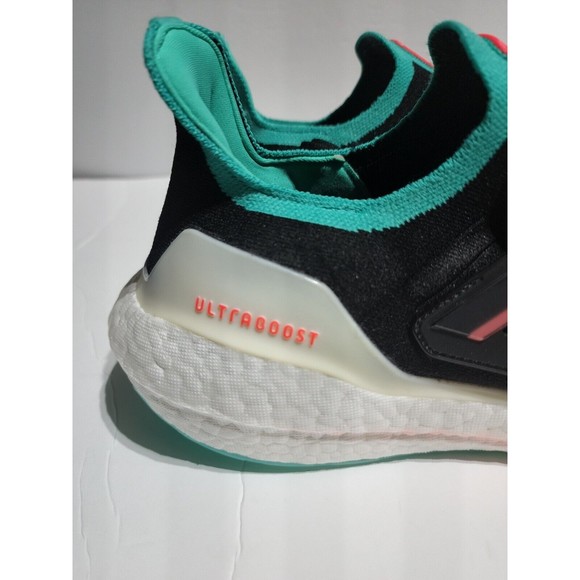 New Men\'s Adidas Ultraboost 22 Running Sneaker Black Mint Rush GX5497 Size 13 main image 11